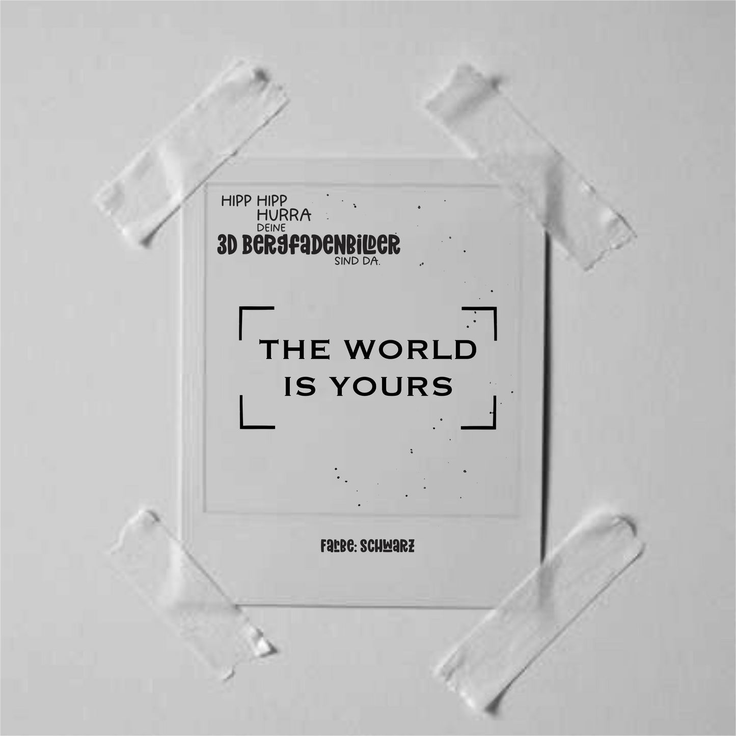 3D Bügelbild - the world is yours