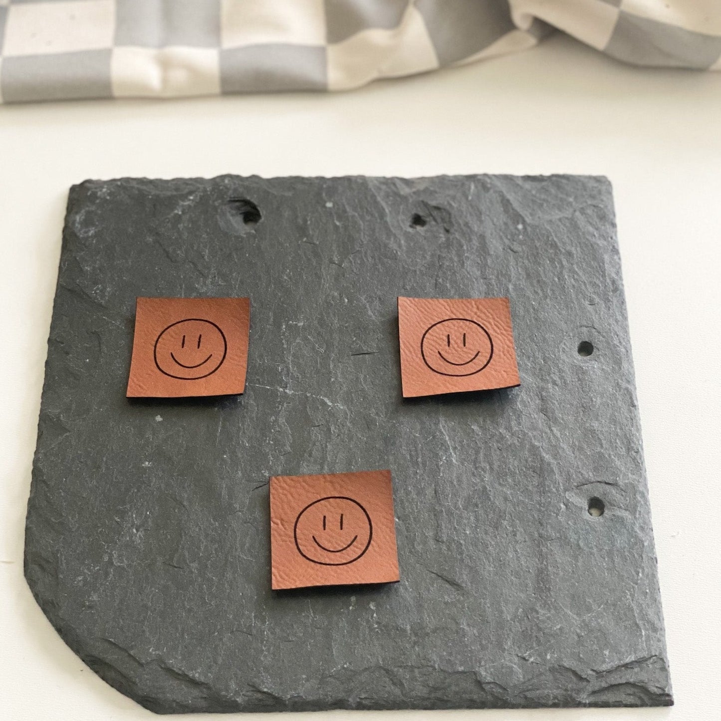 Kunstlederlabel - Smile