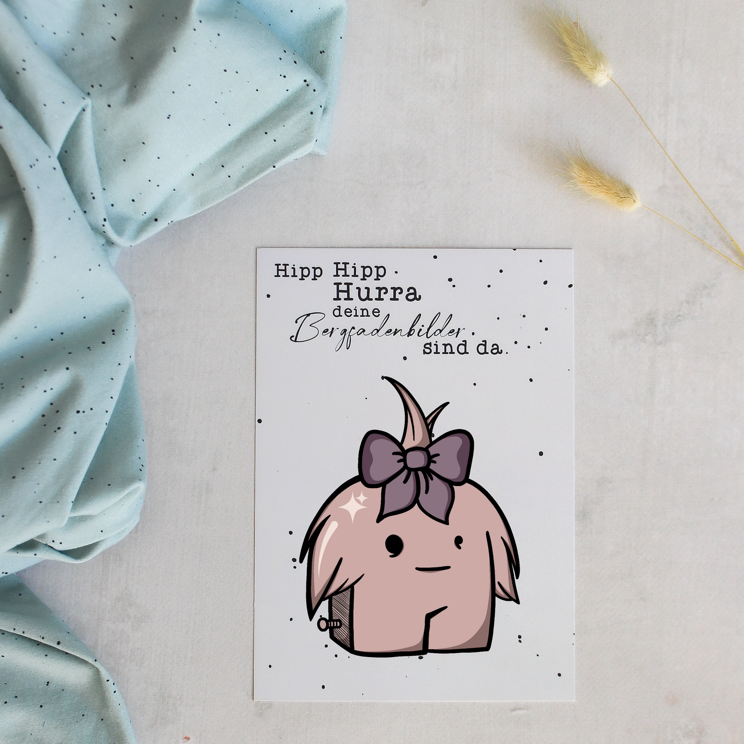 Monster mit Schleife - rosa