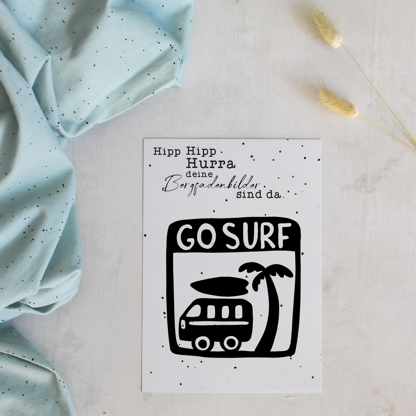 Bügelbild - Go Surf (schwarz)