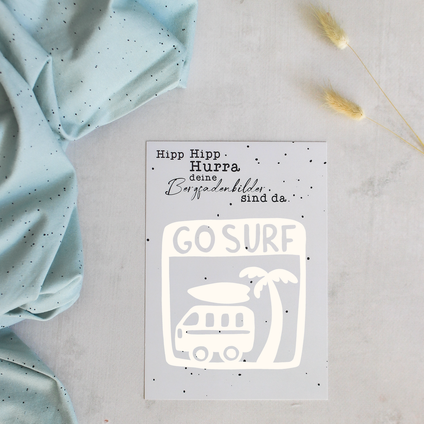 Bügelbild - Go Surf (weiß)