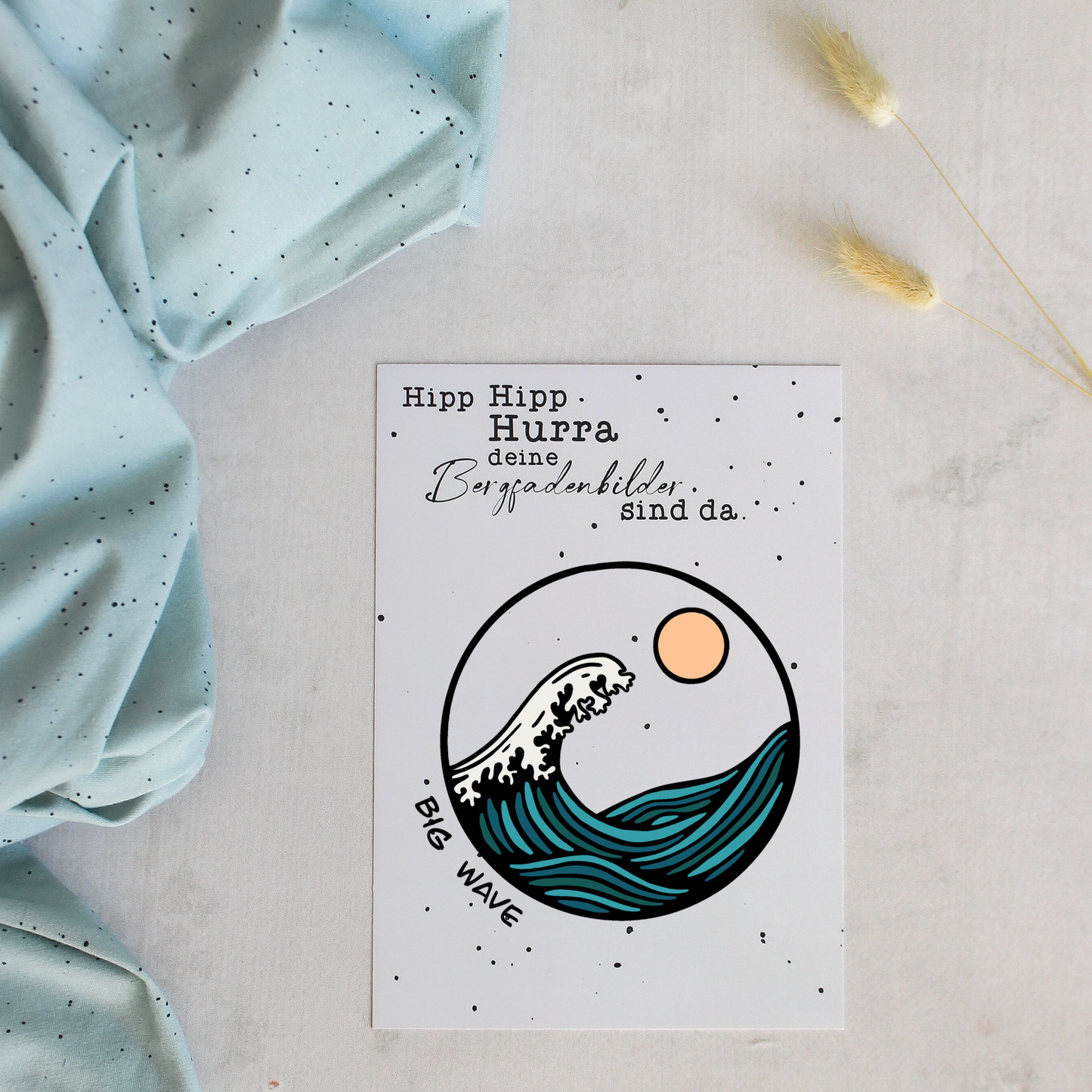 Bügelbild - Big Waves (rund)