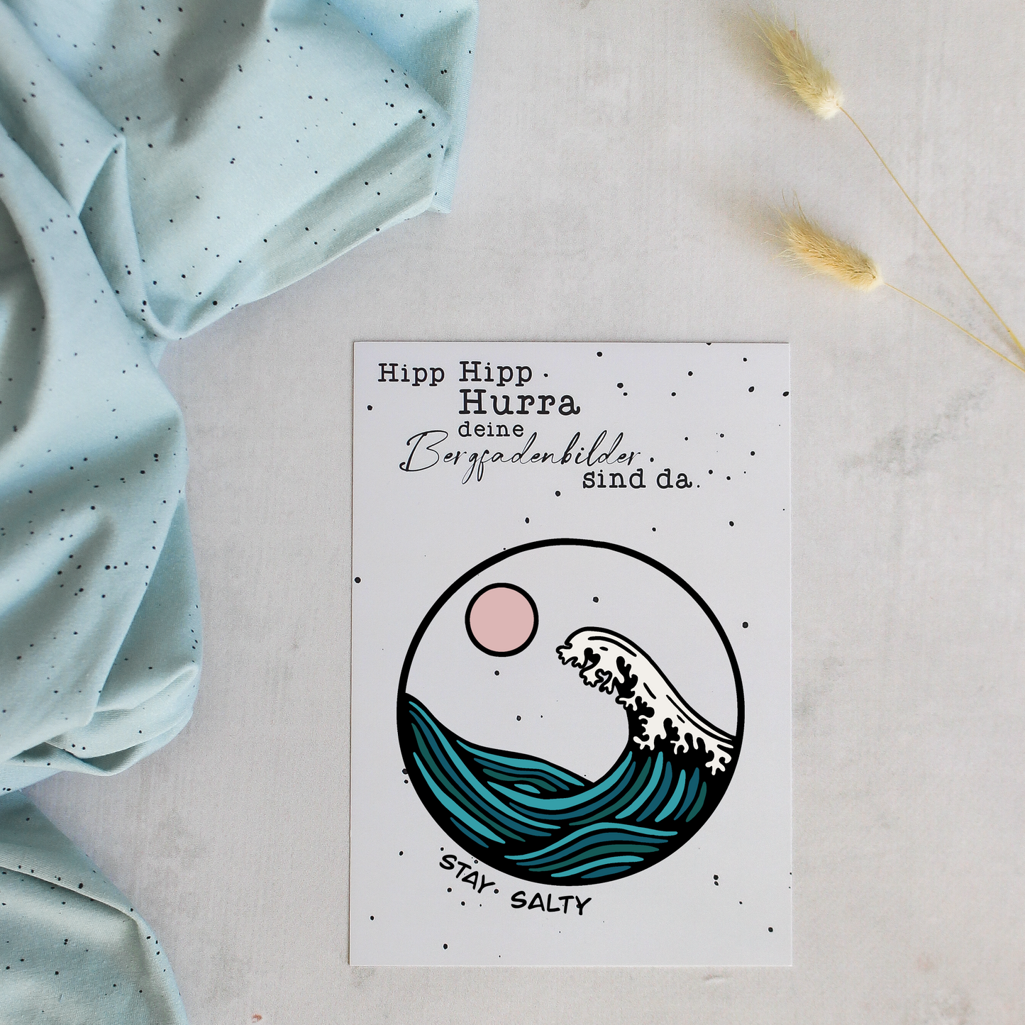 Bügelbild - Stay Salty (rund)