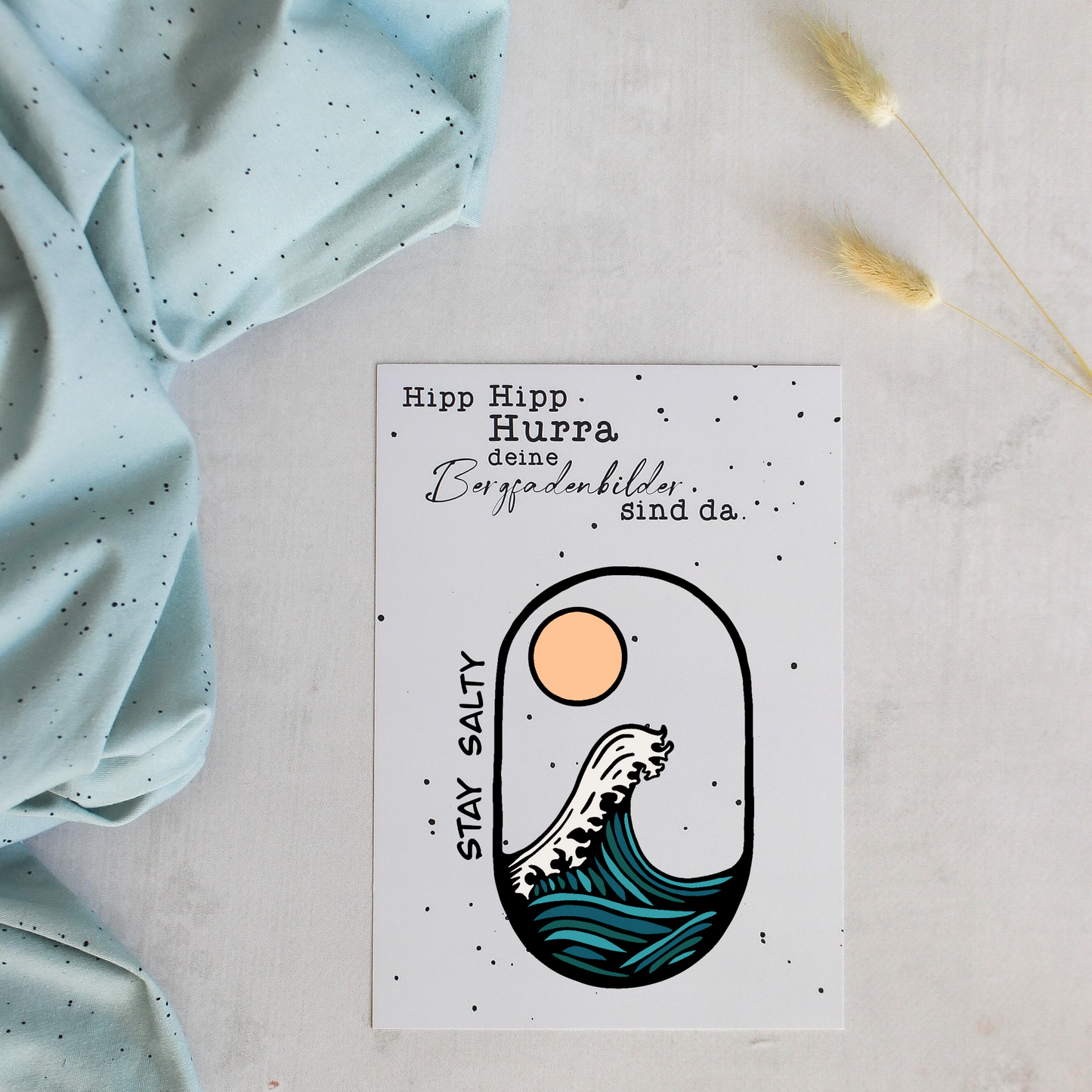 Bügelbild - Stay Salty (oval)