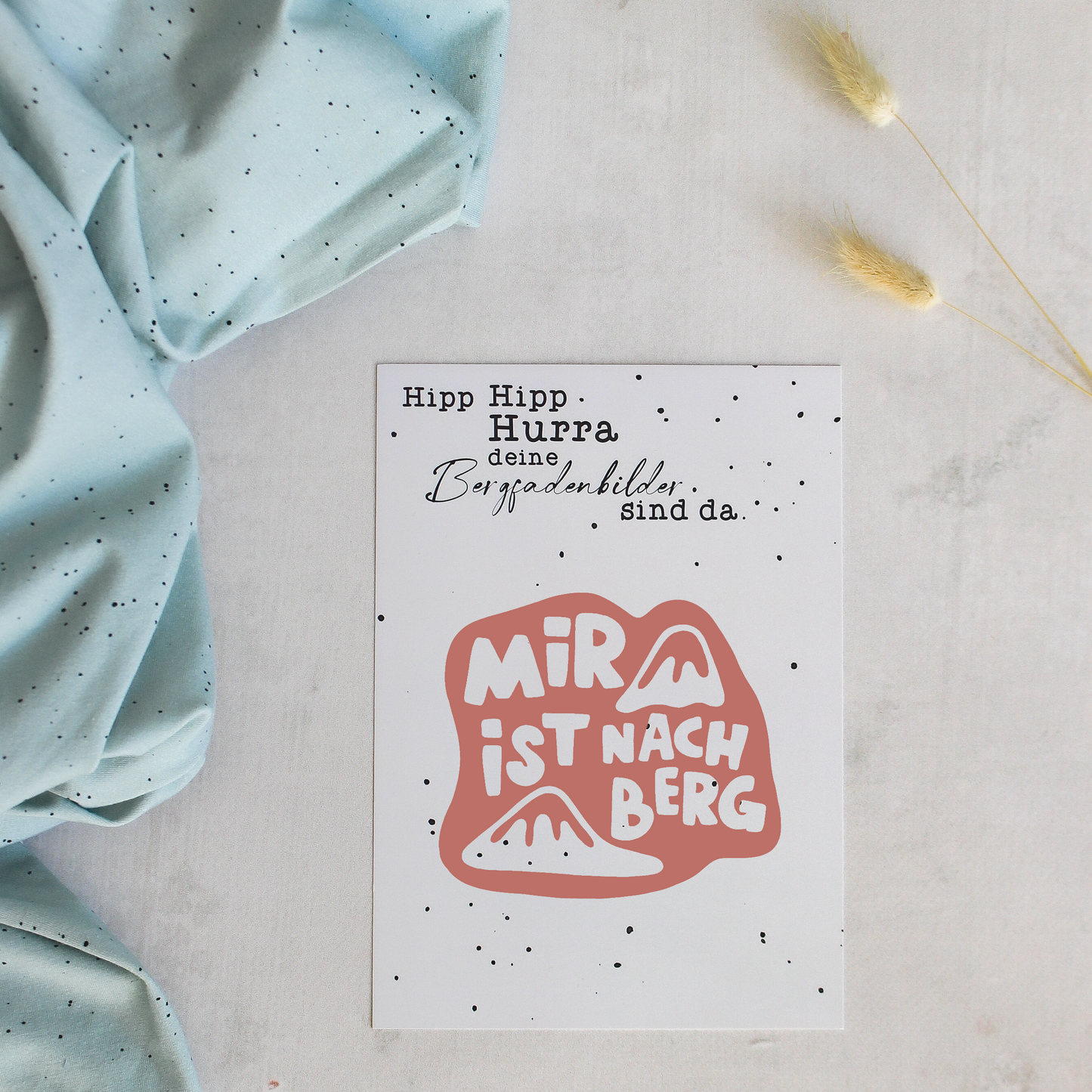 Bügelbild - Mir ist nach Berg (rosa)