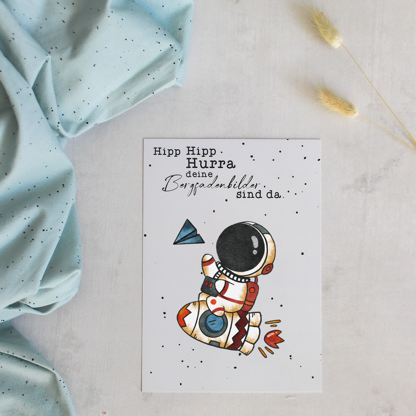 Bügelbild - Raketen Astronaut