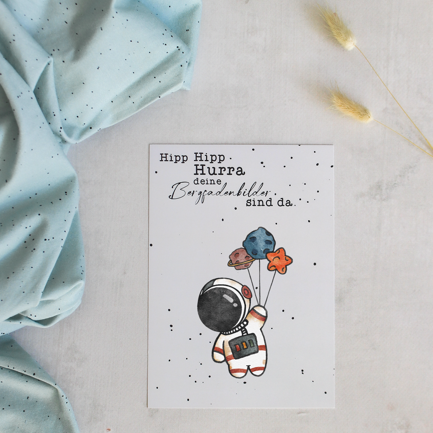 Bügelbild - Luftballon Astronaut