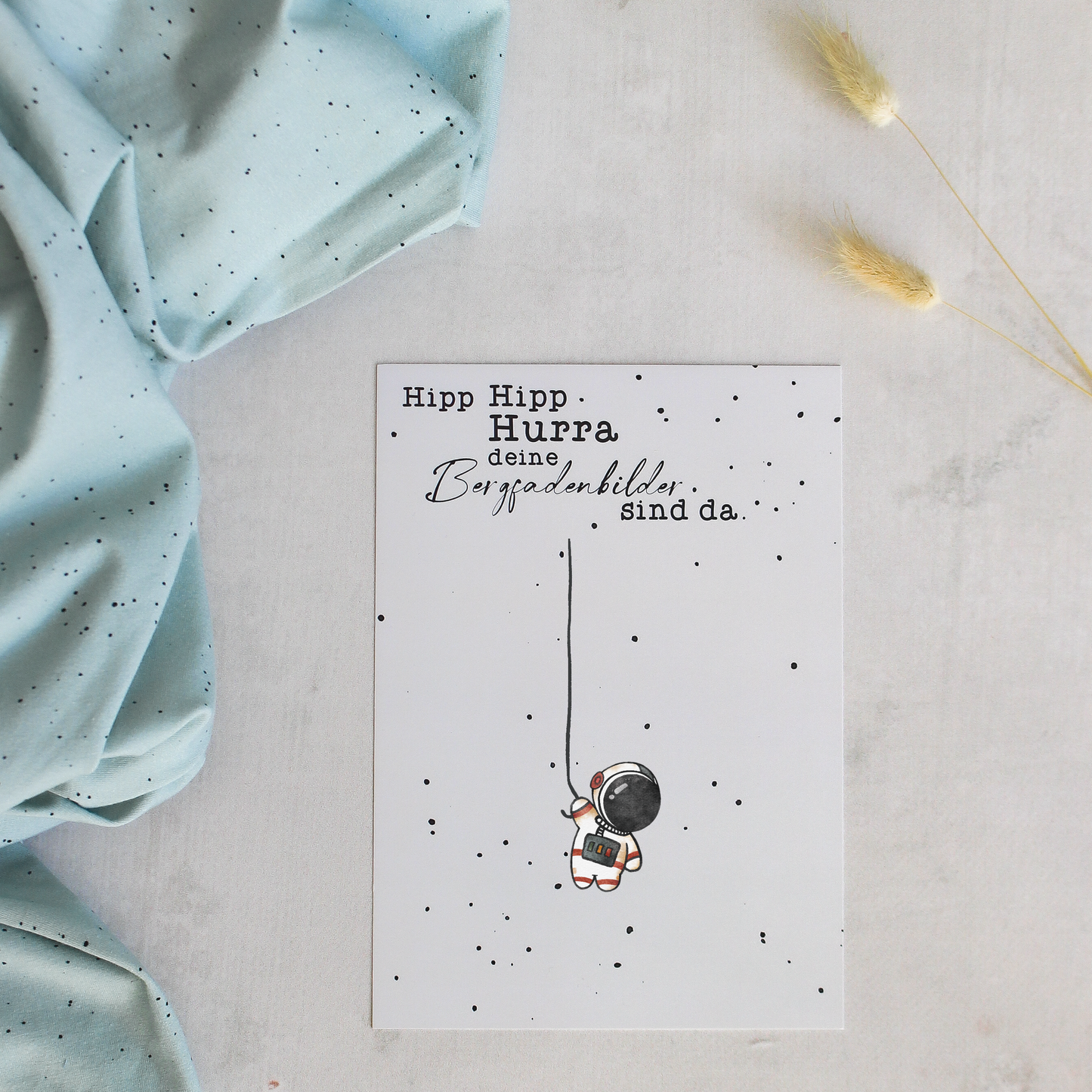 Bügelbild - Astronaut mit Seil