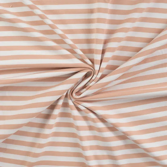Jersey - Streifen Peach