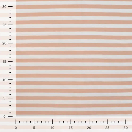 Jersey - Streifen Peach