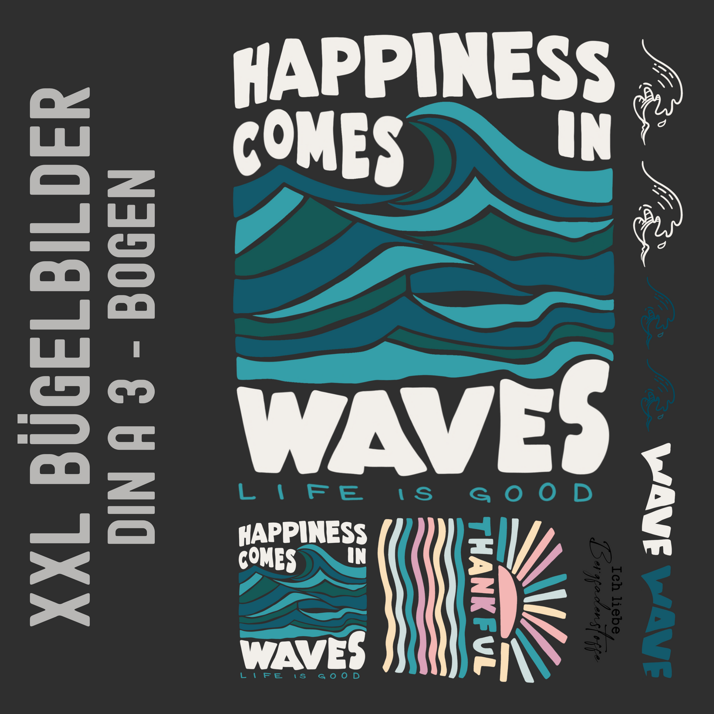 XXL-Bügelbildbogen - Make Waves