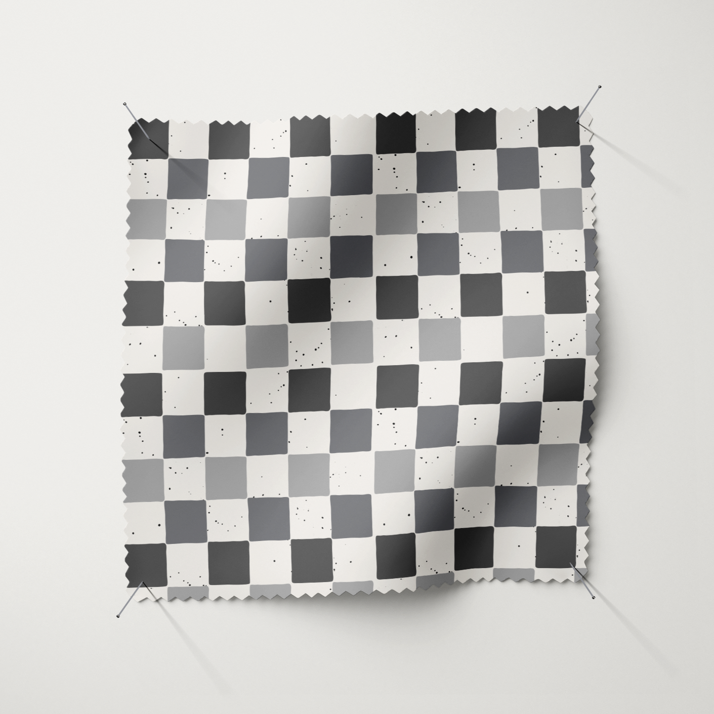 French Terry - Checkerboard "grau-schwarz"