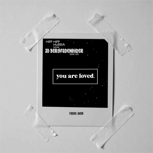 3D Bügelbild - you are loves