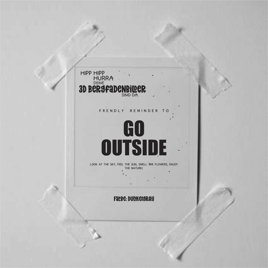 3D Bügelbild - Go Outside