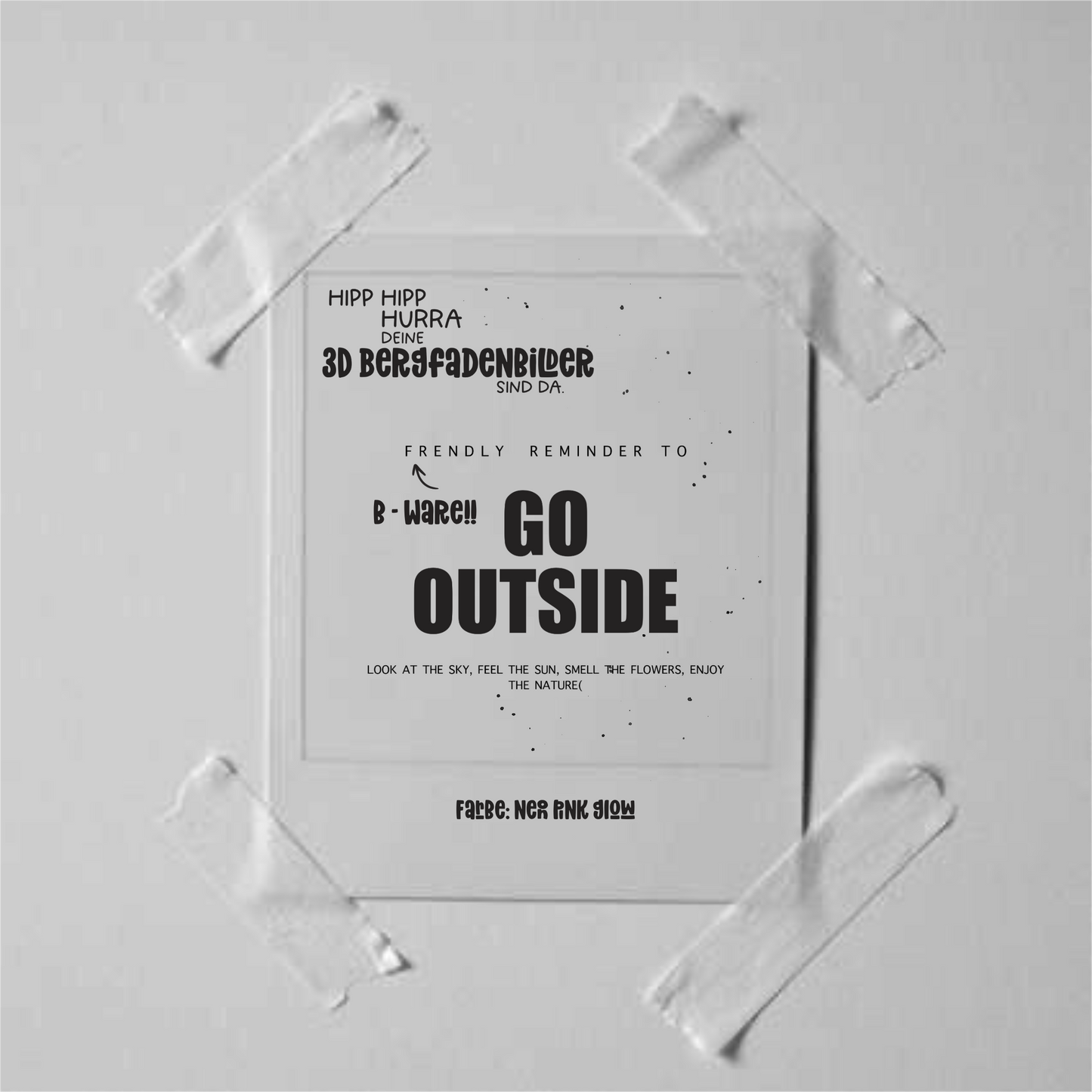 3D Bügelbild - Go Outside