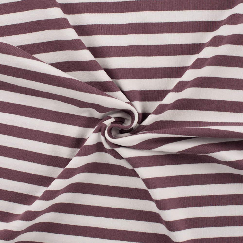 Jersey - Streifen Mauve