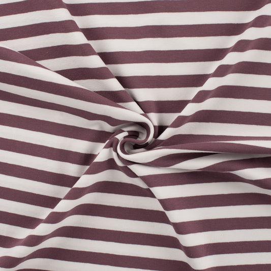 Jersey - Streifen Mauve