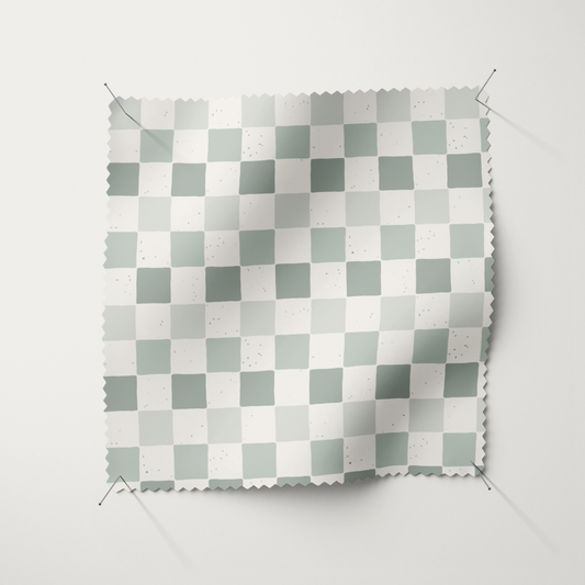 French Terry - Checkerboard "Mint"