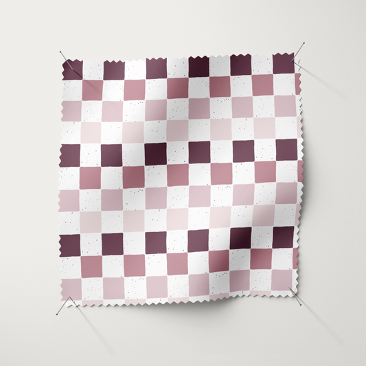 French Terry - Checkerboard "Rosa"